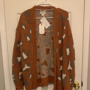 NWT Animal print cardigan
